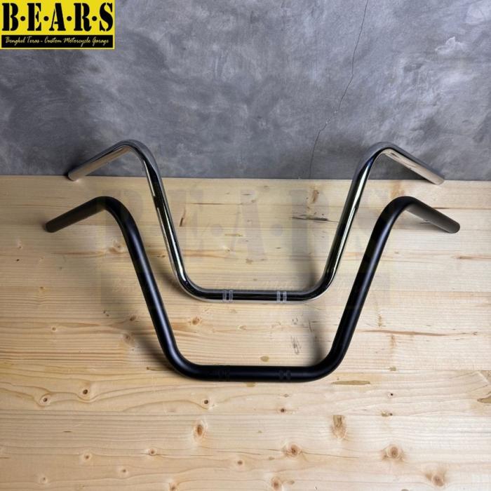 Stang Motor Custom Pull Back 22mm Atau 7/8 British Tinggi Kawasaki W175 Benelli Custom
