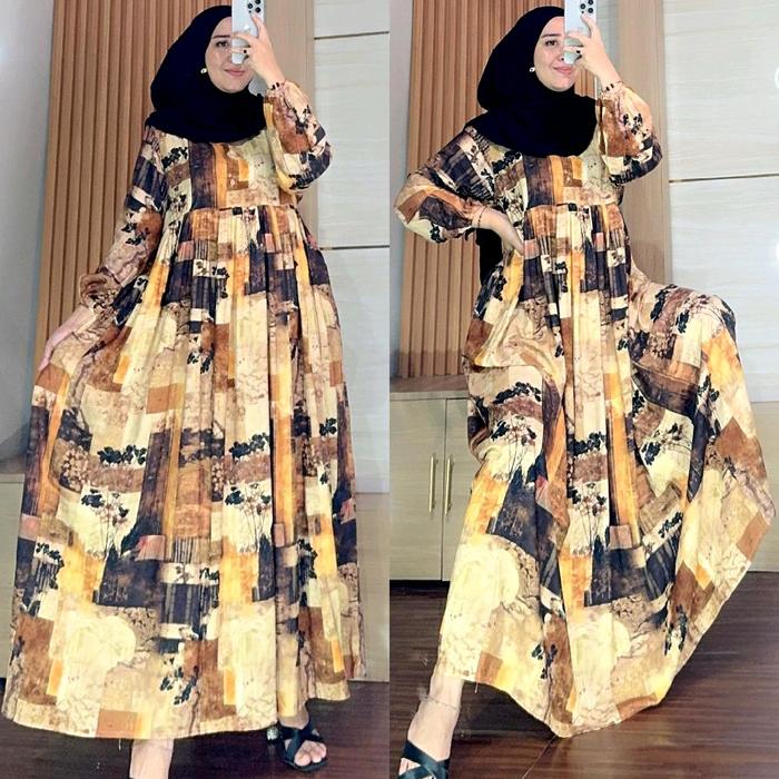 Gamis Alzara Bahan Rayon Premium