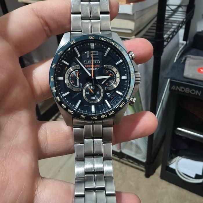 Seiko Chronograph SSB345P1 Neo Sport Navy Dial Second