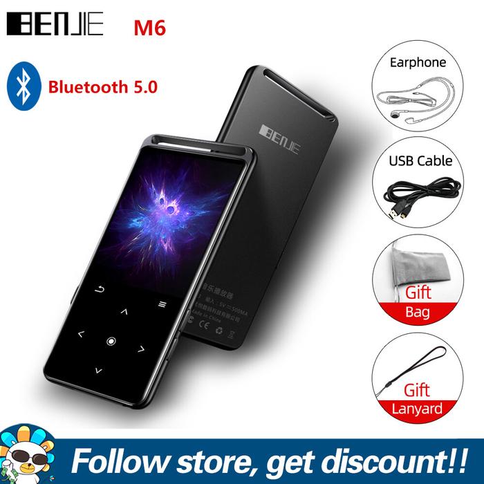 BENJIE M6 Pemutar MP3 Bluetooth, Pemutar Musik Lossless HiFi 5.0