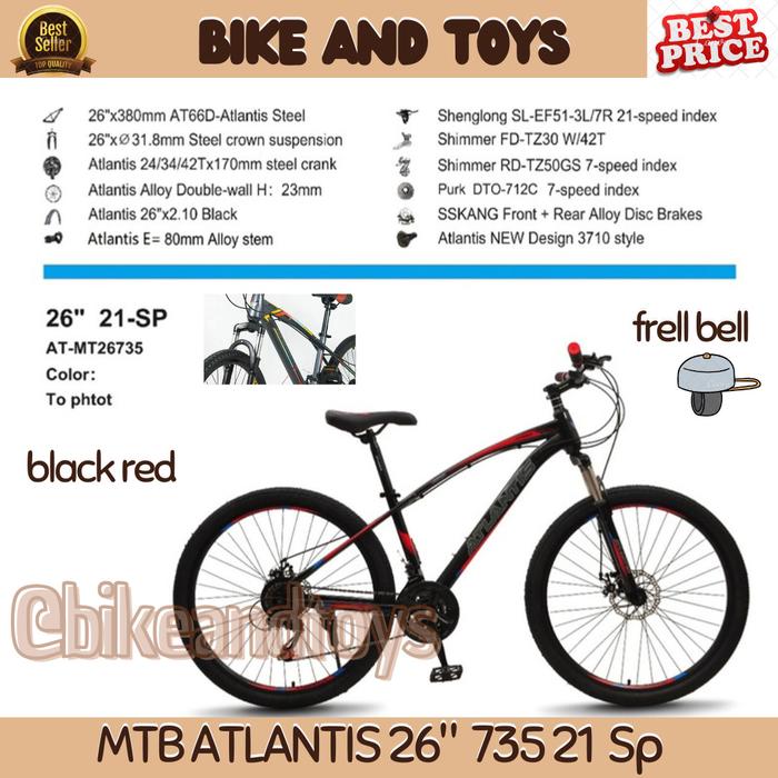 FREE GIFT - Sepeda ung MTB Atlantis AT 26" 760 21S & AT 27,5" 69CR / 730 21S / AT-MT 26" 24S / FOSTE