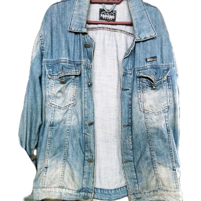 barang :jaket jeans premium devil design      (FAGHUNO) , Sama tas  ori (OMNIA). Pria