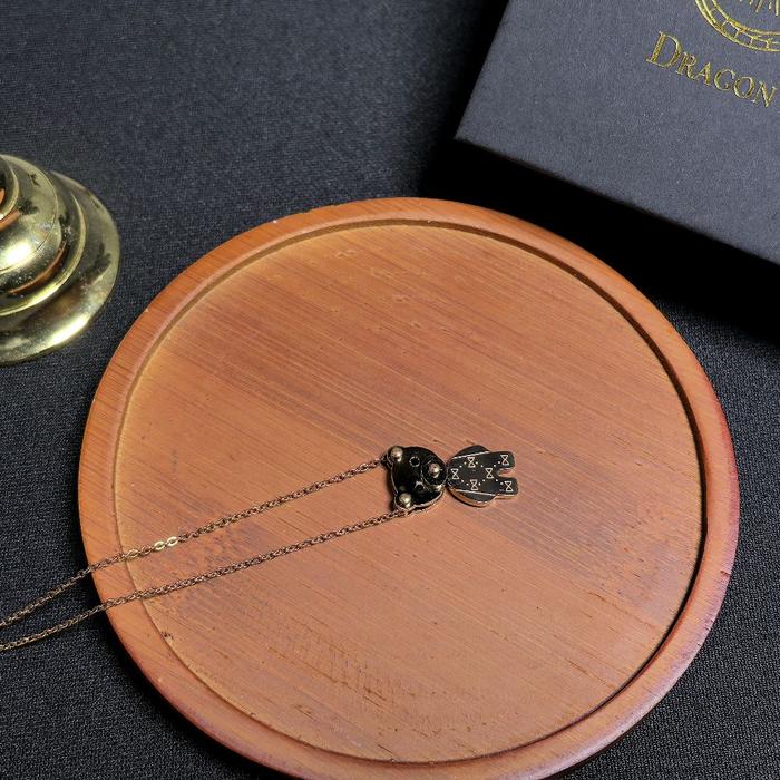 Kalung Beruang Rose gold Unisex, Kalung harian lapis Rose gold