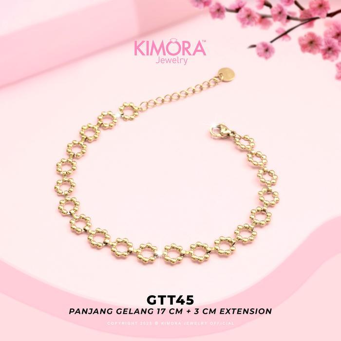 PROMO!! Kimora - Gelang Rantai Stainless Steel Wanita Eliza Gtt45 STOK TERBATAS!!