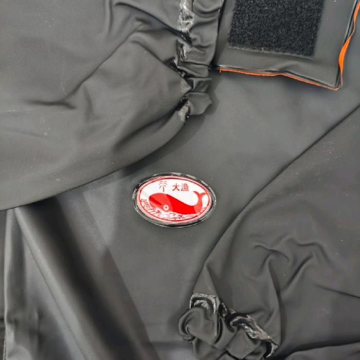[HITAM]JAS HUJAN ORIGINAL CAP PAUS HITAM BIG FISH, MANTEL JAS HUJAN BAHAN KARET WARNA HITAM BIG FISH