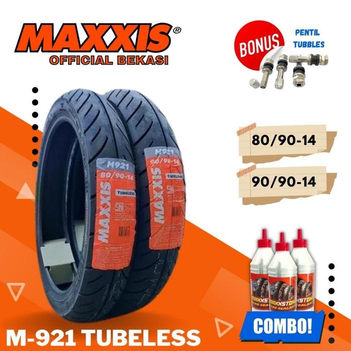 Baru (PROMO SEPASANG) BAN MAXXIS M921 RING 14 (80/90-14 + 90/90-14) / BAN MAXXIS / TUBELESS BAN LUAR