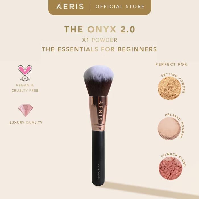 Aeris Beaute The Onyx 2.0 - Single Brush | Brush Make Up Kuas Rias Lembut Premium Terjangkau Bagus u
