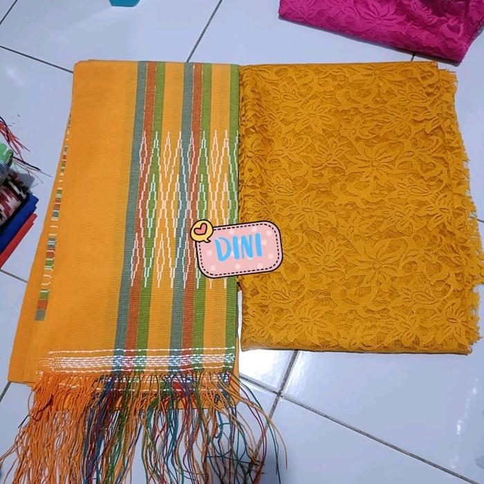 Set Kain Renda + Kain Songket Harungguan + Selendang (3in1)