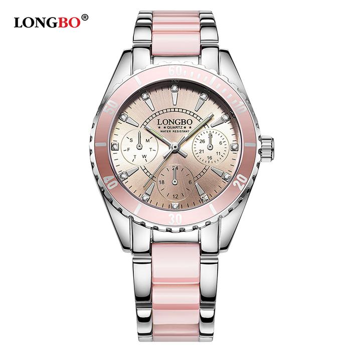 2018 Fashion LONGBO Brand Watch Women Luxury Ceramic And Alloy