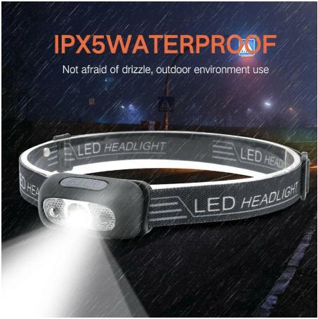 Eiger - Headlamp Flashlight Rechargeable USB + Motion Sensor Baterai Lampu Senter