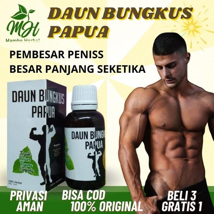 OBAT PEMBESAR MR P HERBAL DAUN BUNGKUS PAPUA OBAT HERBAL TAHAN LAMA PENAMBAH DURASI BERCINTA