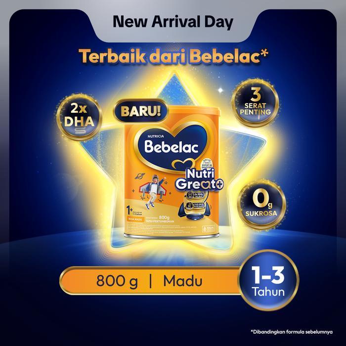 [BARU] Bebelac 1+ (1-3 Tahun) Madu 800 gr Susu Pertumbuhan Bubuk