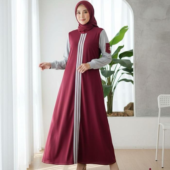 Zisheeri Cico Dress | Gamis Zisheeri Terbaru | Sporty Dress | Gamis Kaos Polo Premium | Gamis Zishee