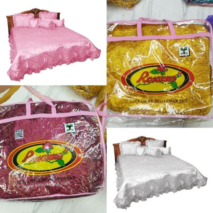 New ROSANNA sprei pengantin // sprei.saten // seprei satin set sarung bantal guling