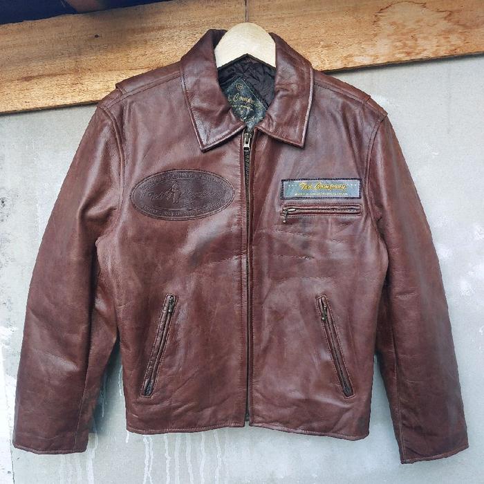 Tedman Ted Company Vintage Leather Jacket Single Rider Caferacer Classic Retro Rugged Style Jaket Ku