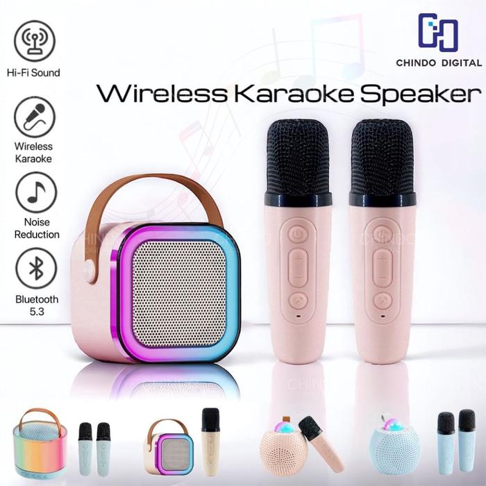 [COD] Bluetooth Mini Speaker Karaoke Speaker Portable with MIC Bluetooth MP3 Player Bass Wireless Ka