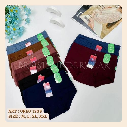 (12Pcs) CD Wanita Oreo BF-1238 Celana Dalam Wanita Katun Premium