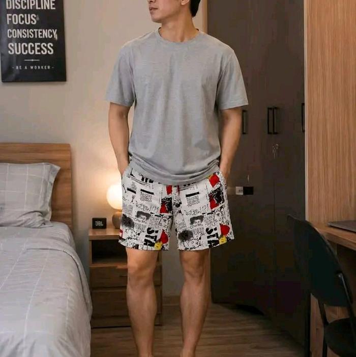 Celana Pendek Printing Celana Boxer Printing Celana Pinggang Karet Printing Boxer Printing