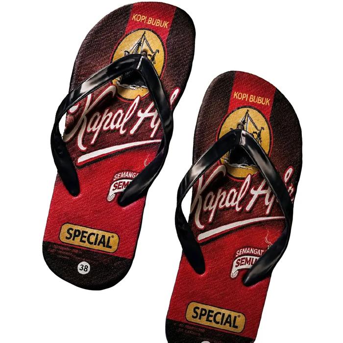 Kapal Api Sandal Jepit Pria Distro Unik Kekinian Special Edition Termurah