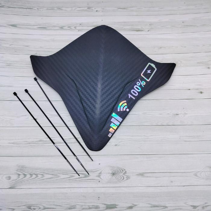 VISOR SEPEDAH BMX KARBON FREE TALI TIES DAN STIKER BMX HOLOGRAM Outdoor