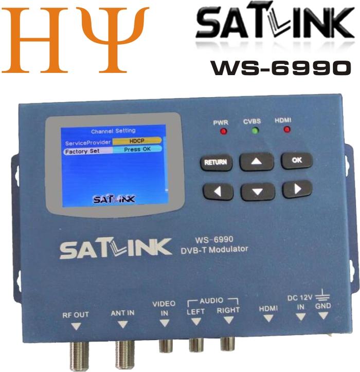 Satlink WS-6990 HD, AV input single-channel DVB-T Modulator Compact
