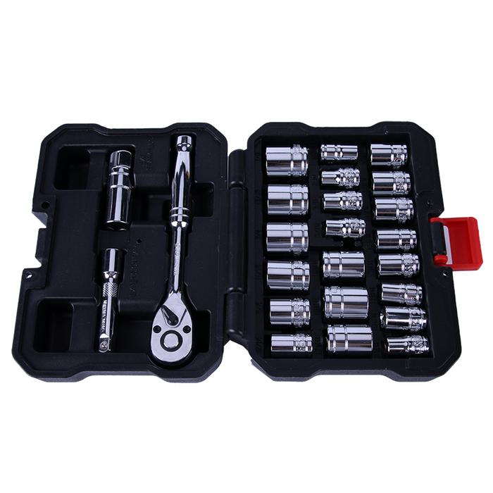 Wankebao Quick Release Ratchet Wrench Socket Set 24 Pieces Boxed