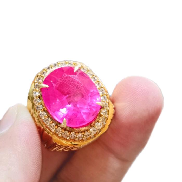 Cincin Batu Akik Siam Kapas Alfaka Super Ring