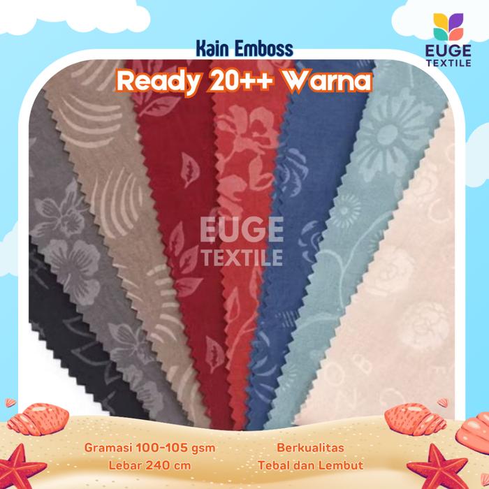 [ Ready Stok ] KAIN POLOS EMBOSS BAHAN SPREI GORDYN BEDCOVER PIYAMA KAIN EMBOSS TIMBUL PREMIUM 105 G