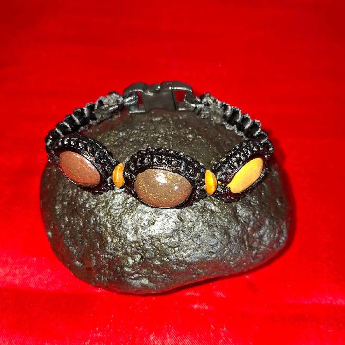 GELANG MONTA BASSI 3 WARNA JENIS DAGING BATU PILIHAN LIONTIN FOSIL BATU BAGORE Aksesori Serbaguna un