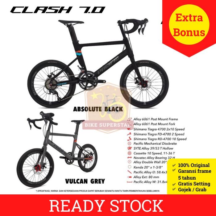 (COD) SEPEDA MINIVELO PACIFIC CLASH 7.0 FULL ALLOY SHIMANO TIAGRA 2X10 SPEED KASKADA Outdoor