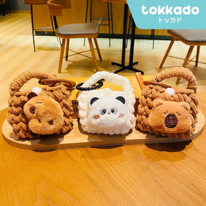 TOKKADO Takeo Keychain Gantungan Kunci Karakter Boneka Panda Capybara Tas Lucu