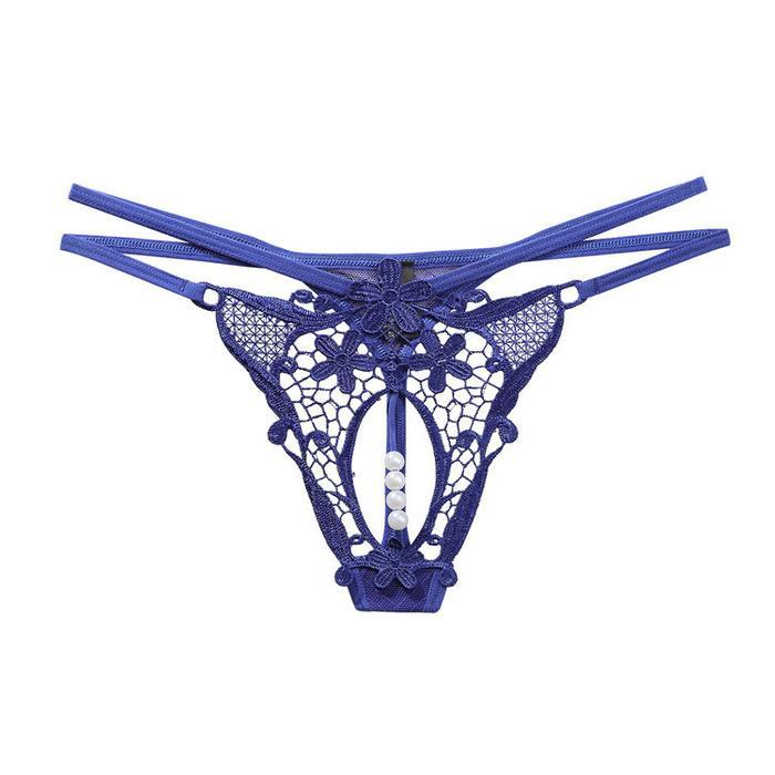 PREMIUM Wanita Celana Dalam transparan Lace Bordir Cd Mutiara G String C227-1