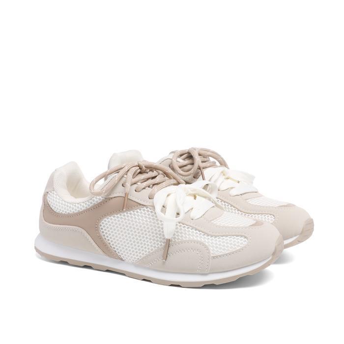 Pvn Yoochan Sepatu Sneakers Wanita Sport Shoes Grey Cream Choco 368