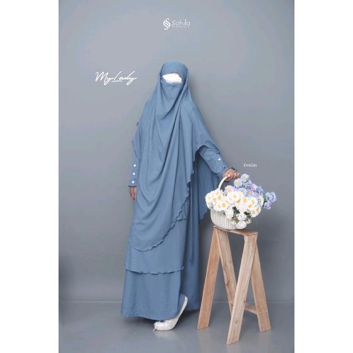 Setelan Gamis Syari Dewasa Jilbab FK MyLady by Sahila Indonesia
