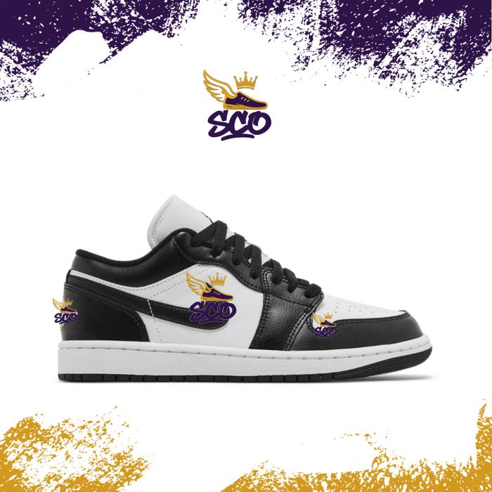 SCO - Sepatu Kasual AJ1 Low Black White Panda 553558-043 BNIB Original Material Garansi 100%