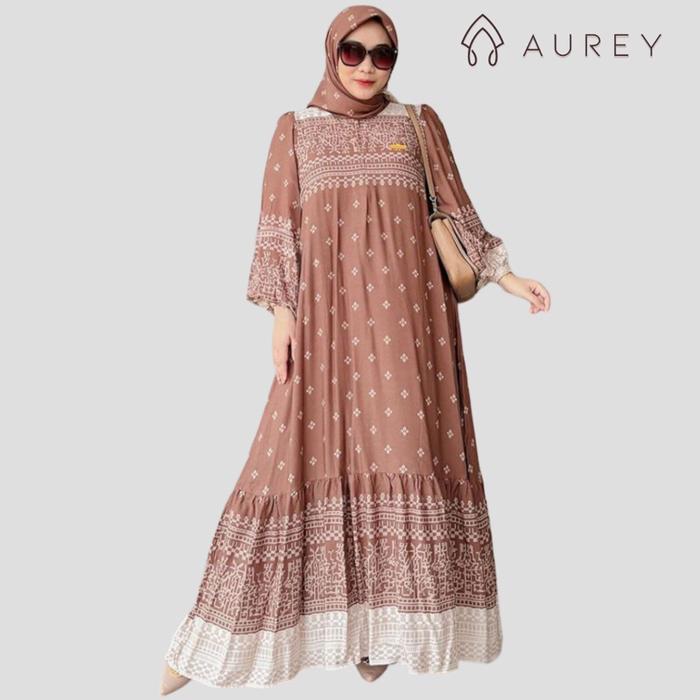 > AUREY set hijab gamis asya busana muslim gamis wanita set hijab muslim gamis busui RR