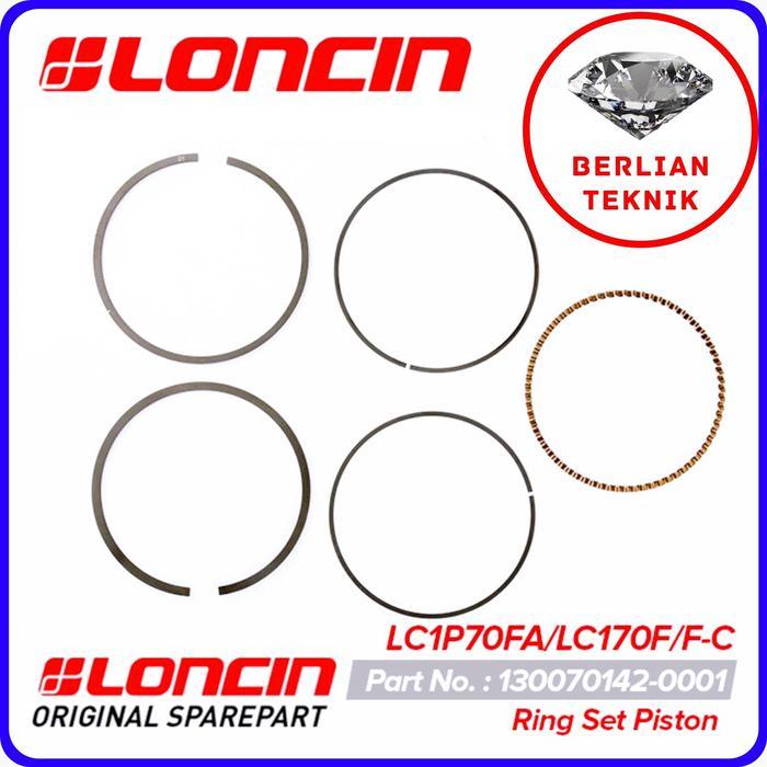 Ring Piston Set Mesin Penggerak Loncin LC 170 F / 7 HP / 212 cc T1