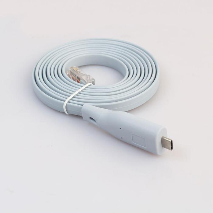Kabel Konsol Datar Adaptor 6Ft USB Tipe C RS232 Ke RJ45