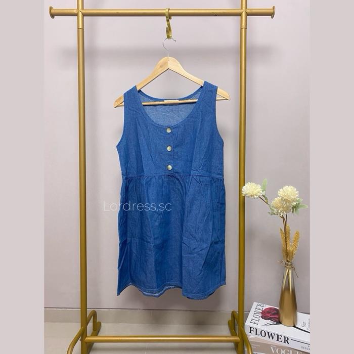 Preloved Mini Dress Tunik Denim Jeans Kutungan Overall Inner Korean Style Kekinian
