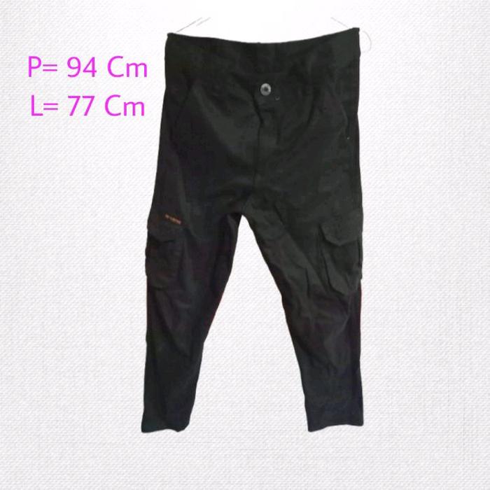 Celana Cargo Pria Hitam Brand V-Rend Size 30 Second