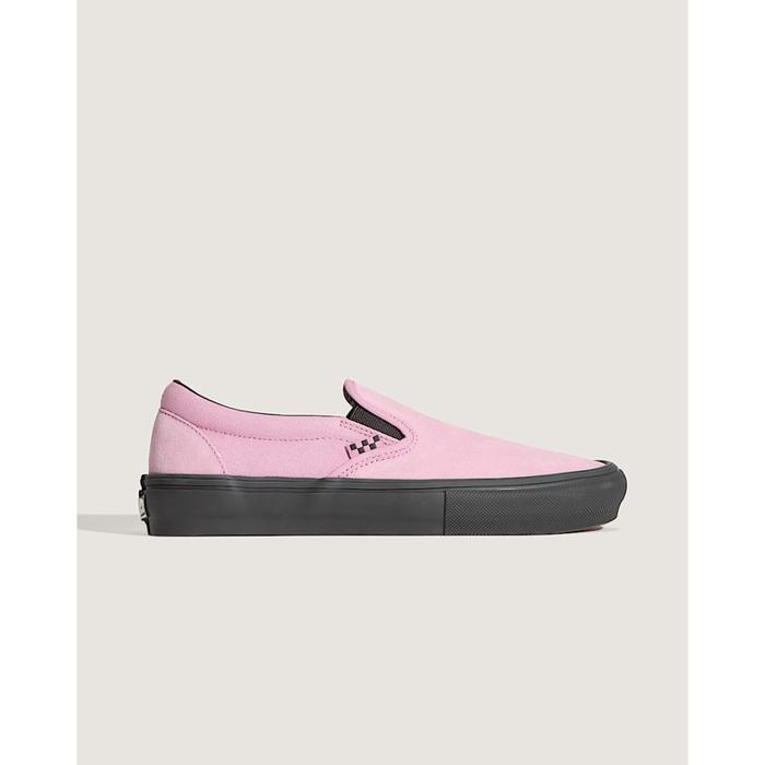 VANS SLIP ON SKATE PINK BLACK ORIGINAL RESMI