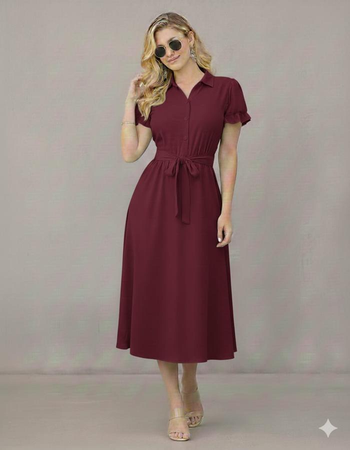 Zura Midi Dress Linen By Amoera