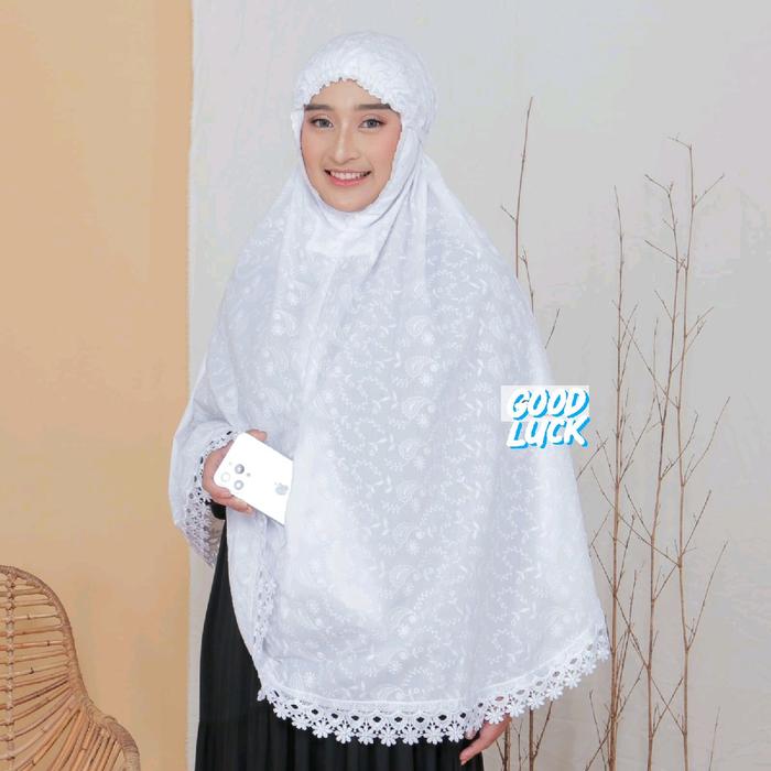 kerudung bergo jumbo katun paris bordir