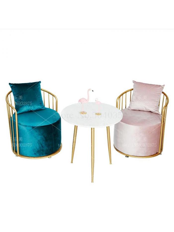 Nordic wrought iron sofa cafe business hotel sofa chair clothing