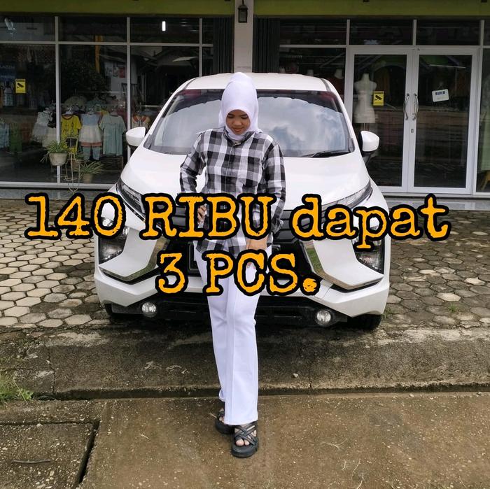 3 PCS KEMEJA PRIA WANITA FLANEL KOTA KOTAK MOTIF KAIN FLANEL