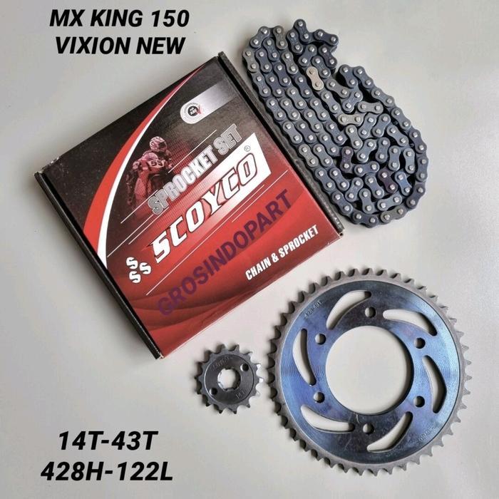 Gear Gir Set Paket Jupiter Mx King 150-Vixion New Nva-Nvl (Scoyco) #Gratisongkir