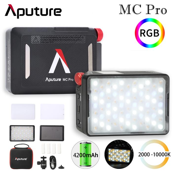 Aputure MC Pro RGBWW RGB LED Video Light 2000K-10000K IP65 Magnetic Diffuser Photography Lighting fo