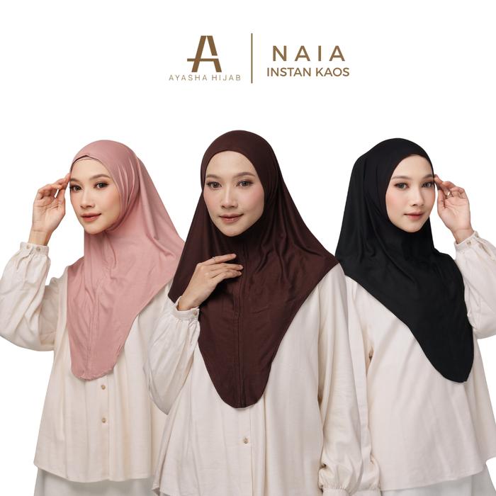 Ayasha – Naia | Hijab Instan Kaos Rayon Non Pet | hijab bergo non pet | hijab instan | Hijab instan 