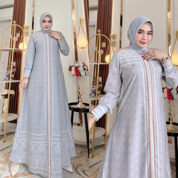 Gamis Hagia Sofia Dress Printing Muslimah Cantik Kekinian