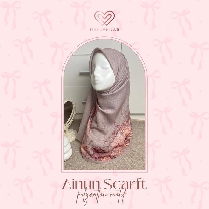 Ainun Scraft | Ainun Motif | Hijab segiempat ala Malaysia